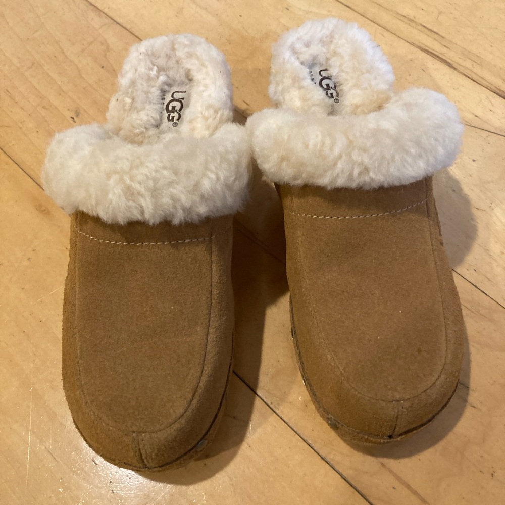 UGG Chestnut Shearling Slip-Ons